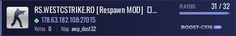 • RS.WESTCSTRIKE.RO • [Respawn MOD] • VIP Steam™ CSMD