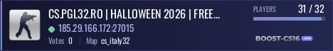 CS.PGL32.RO | HALLOWEEN 2026 | FREE VIP | RANK SYSTEM