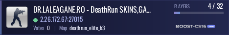 DR.LALEAGANE.RO - DeathRun SKINS,GAMEMASTER,RANK,Timer,Shop,Trail