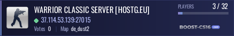 WARRIOR CLASSIC SERVER [HOSTG.EU]