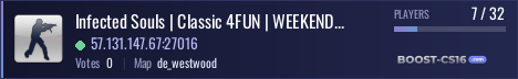 Infected Souls | Classic 4FUN | WEEKEND X2 XP! /GET [REVIVES | CASES | MVP | CLASSES | MISSIONS | FREEVIP | FDL]